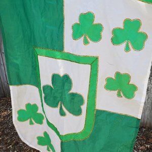 Large Irish Shamrock Shield Welcome Flag Banner